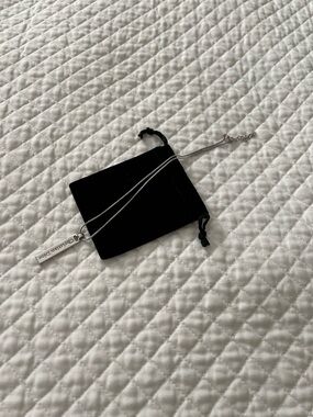 Dior Bar Pendant Necklace - Silver
